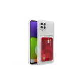 Gpack Samsung Galaxy M22 ile Uyumlu Silikon Kılıf, Kartlıklı, Kamera Korumalı, Şeffaf