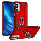 Gpack Samsung Galaxy M23 Vega Sert Silikon Tank Standlı Yüzüklü Mıknatıslı Kırmızı Kılıf