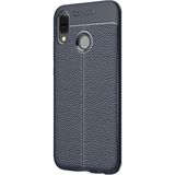 Gpack Samsung Galaxy M30 Niss Deri Görünümlü Lacivert Silikon Kılıf