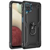 GPACK Samsung Galaxy M32 4G ile uyumlu Kılıf Vega Tank Standlı Yüzüklü Mıknatıslı, Siyah