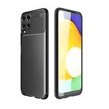 Gpack Samsung Galaxy M32 4G Negro Karbon Görünüm Dizayn Silikon Kahverengi Kılıf
