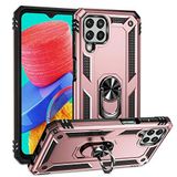 GPACK Samsung Galaxy M33 ile uyumlu Kılıf Vega Sert Silikon Tank Standlı Yüzüklü Mıknatıslı, Bronz
