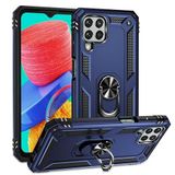 GPACK Samsung Galaxy M33 ile uyumlu Kılıf Vega Sert Silikon Tank Standlı Yüzüklü Mıknatıslı, Lacivert