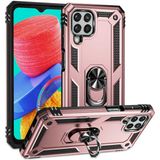 Gpack Samsung Galaxy M33 Kılıf Vega Sert Silikon Tank Standlı Yüzüklü Mıknatıslı+Nano Bronz