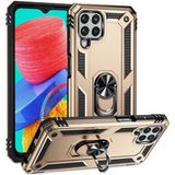 Gpack Samsung Galaxy M33 Kılıf Vega Sert Silikon Tank Standlı Yüzüklü Mıknatıslı+Nano Gold