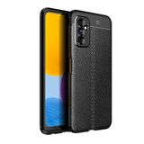 Gpack Samsung Galaxy M52 Niss Silikon Deri Görünümlü Kamera Korumalı Siyah Kılıf