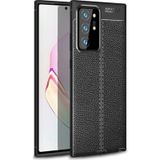 Gpack Samsung Galaxy Note 20 Ultra Niss Silikon Deri Görünümlü Siyah Kılıf