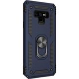 Gpack Samsung Galaxy Note 9 Çift Katmanlı Tank Yüzüklü Mıknatıslı Vega Kapak Lacivert Cep Telefonu Kılıf