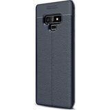 Gpack Samsung Galaxy Note 9 Niss Deri Görünüm Lacivert Silikon Kılıf