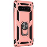 Gpack Samsung Galaxy S10 Çift Katmanlı Tank Yüzüklü Mıknatıslı Vega Kapak Bronz Cep Telefonu Kılıf