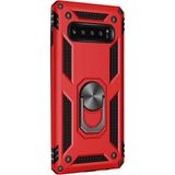 Gpack Samsung Galaxy S10 Çift Katmanlı Tank Yüzüklü Mıknatıslı Vega Kapak Kırmızı Cep Telefonu Kılıf