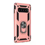 GPACK Samsung Galaxy S10 ile uyumlu Kılıf Vega Standlı Yüzüklü Mıknatıslı, Bronz
