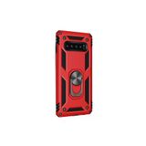 GPACK Samsung Galaxy S10 ile uyumlu Kılıf Vega Standlı Yüzüklü Mıknatıslı, Kırmızı