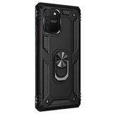 Gpack Samsung Galaxy S10 Lite Tank Koruma Vega Standlı Yüzüklü Mıknatıslı Siyah Kılıf