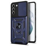 Gpack Samsung Galaxy S20 FE Tank Aramid Sürgülü Vega Yüzüklü Lacivert Kılıf