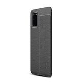 Gpack Samsung Galaxy S20+ Plus Niss Silikon Deri Görünümlü Siyah Kılıf