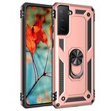 Gpack Samsung Galaxy S21 5G Vega Standlı Yüzüklü Mıknatıslı+Full Ekran Bronz Kılıf