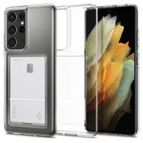 Gpack Samsung Galaxy S21 Ultra 5G Kılıf 1 Adet Kartlıklı Silikon Kamera Korumalı