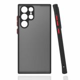 Gpack Samsung Galaxy S22 Ultra Hux Kamera Korumalı Silikon Siyah Kılıf