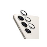 Gpack Samsung Galaxy S23 Plus ile Uyumlu Kamera Metal Cam Lens Koruyucu, Gümüş