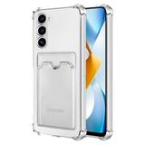 GPACK Samsung Galaxy S23 Plus ile uyumlu Kılıf 1 Adet Kartlıklı Silikon Kamera Korumalı, Şeffaf