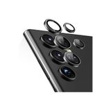 Gpack Samsung Galaxy S23 Ultra ile Uyumlu Full Kapatan Ekran Koruyucu, Metal Lens Koruyucu, Siyah
