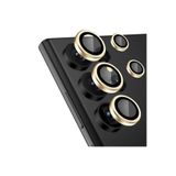 Gpack Samsung Galaxy S23 Ultra ile Uyumlu Kamera Metal Cam Lens Koruyucu, Gold