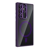 GPACK Samsung Galaxy S23 Ultra ile uyumlu Kılıf Standlı M-Safe Özellikli Etro Kapak + Lens Koruma Derin Mor