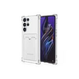 Gpack Samsung Galaxy S23 Ultra Kılıf Kamera Korumalı Kartlıklı Setra Şeffaf Silikon