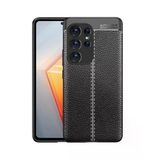 Gpack Samsung Galaxy S23 Ultra Kilif Niss Silikon Deri Gorunumlu Full Ekran Koruyucu
