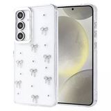Gpack Samsung Galaxy S24 Fe Uyumlu Kılıf Kenarlar Airbagli Simli Şeffaf Kutup Kapak