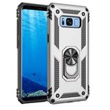 Gpack Samsung Galaxy S8 Çift Katmanlı Tank Yüzüklü Mıknatıslı Vega Kapak Siyah Cep Telefonu Kılıf