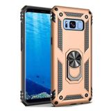 GPACK Samsung Galaxy S8 ile uyumlu Kılıf Vega Tank Standlı Yüzüklü Mıknatıslı, Gold