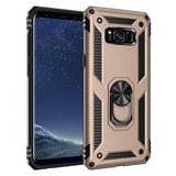 GPACK Samsung Galaxy S8 PLUS ile uyumlu Kılıf Vega Tank Standlı Yüzüklü Mıknatıslı, Gold