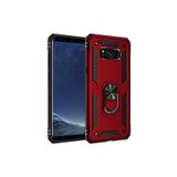 GPACK Samsung Galaxy S8 PLUS ile uyumlu Kılıf Vega Tank Standlı Yüzüklü Mıknatıslı, Kırmızı