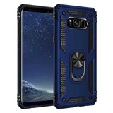 GPACK Samsung Galaxy S8 PLUS ile uyumlu Kılıf Vega Tank Standlı Yüzüklü Mıknatıslı, Lacivert