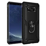 GPACK Samsung Galaxy S8 PLUS ile uyumlu Kılıf Vega Tank Standlı Yüzüklü Mıknatıslı, Siyah