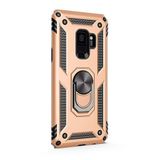 GPACK Samsung Galaxy S9 ile uyumlu Kılıf Vega Standlı Yüzüklü Mıknatıslı, Gold