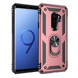 GPACK Samsung Galaxy S9 PLUS ile uyumlu Kılıf Vega Tank Standlı Yüzüklü Mıknatıslı, Bronz