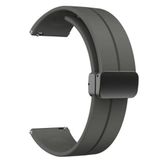 GPACK Samsung Galaxy Watch 6 40mm ile uyumlu Kordon Kayış d-buckle Mıknatıslı Silikon 20/jku, Koyu Gri