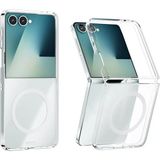Gpack Samsung Galaxy Z Flip 7 Uyumlu Kılıf Magsafeli Tek Kamera Çerçeveli Porto Şeffaf - Renksiz