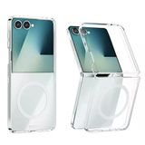 Gpack Samsung Galaxy Z Flip 7 Uyumlu Kılıf Magsafeli Tek Kamera Çerçeveli Porto Şeffaf