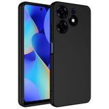 Gpack Tecno Spark 10 Pro Mara Lansman Silikon Mat Soft İçi Süet Siyah Kılıf