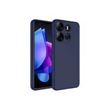 Gpack Tecno Spark Go 2023 Mara Lansman Silikon Mat Soft İçi Süet Lacivert Kılıf