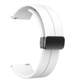 GPACK Vestel Akıllı Saat 2 ile uyumlu Kordon Kayış d-buckle Mıknatıslı Silikon 22/jku, Beyaz