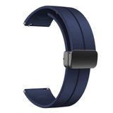 GPACK Vestel Akıllı Saat 2 ile uyumlu Kordon Kayış d-buckle Mıknatıslı Silikon 22/jku, Lacivert