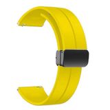 GPACK Vestel Akıllı Saat 2 ile uyumlu Kordon Kayış d-buckle Mıknatıslı Silikon 22/jku, Sarı