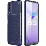 Gpack Vivo Y11S Negro Karbon Dizayn Kamera Korumalı Silikon Lacivert Kılıf