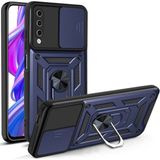 Gpack Vivo Y20S Tank Aramid Sürgülü Vega Yüzüklü Nano Lacivert Kılıf