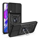 Gpack Vivo Y20S Tank Aramid Sürgülü Vega Yüzüklü Nano Siyah Kılıf
